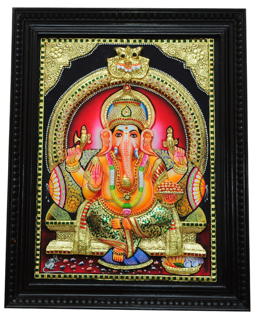 Vinayagar 3D Tanjore Painting