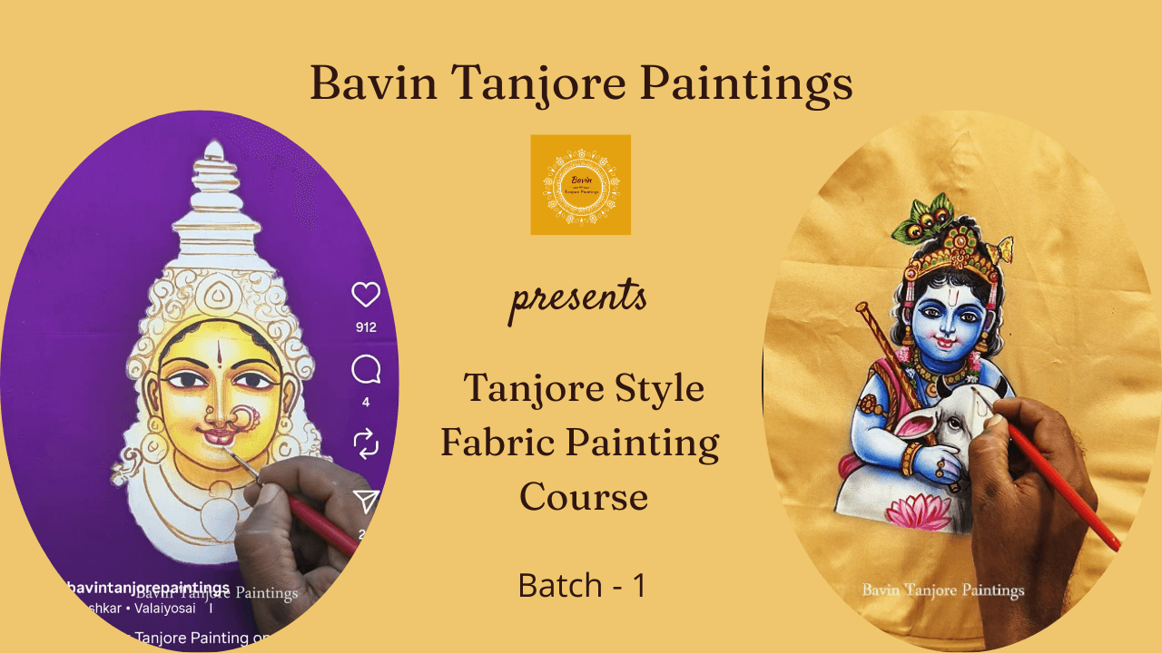 Tanjore Style Fabric Painting
