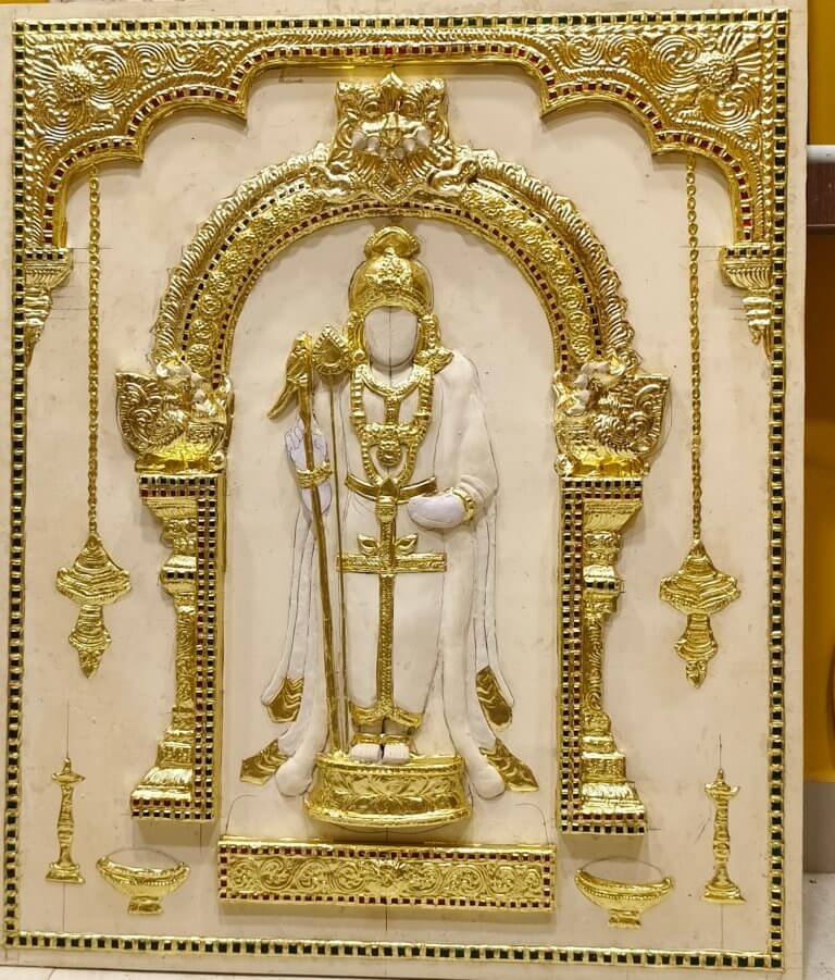 Muck Paste Work in Tanjore Paintings