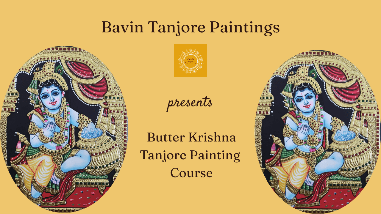 Butter Krishna Tanjore Painting