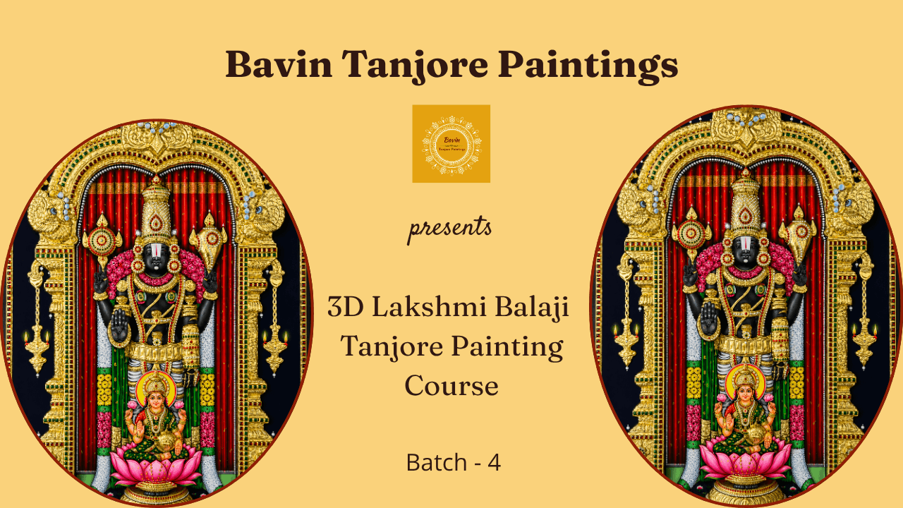 3D Lakshmi Balaji Tanjore Painting Batch 4