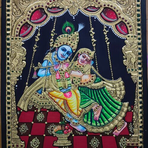 WhatsApp Image 2026-07-01 at 1.24.31 PM (1) Radha Krishna Tanjore Painting